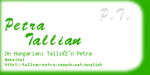 petra tallian business card